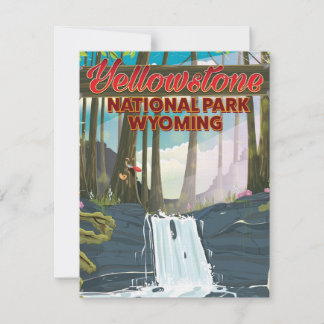 Yellowstone National Park, Wyoming travel poster Invitation