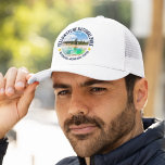 Yellowstone National Park Wyoming U..S.A. Trucker Hat<br><div class="desc">Experience the love of nature and the national parks of the United States, especially the beautiful Yellowstone National Park. Yellowstone National Park is a nature recreation area that covers about 9, 065 km² on a volcanic area. The park is largely located in Wyoming and extends into parts of Idaho and...</div>