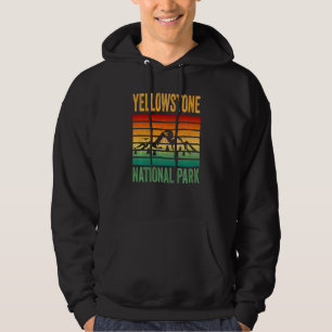 Yellowstone National Park Wyoming Vintage Sunset S Hoodie