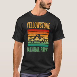 Yellowstone National Park Wyoming Vintage Sunset S T-Shirt