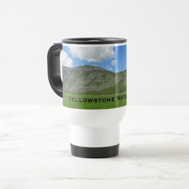 Yellowstone Natural Landscape Photo National Park Travel Mug (Front Left)