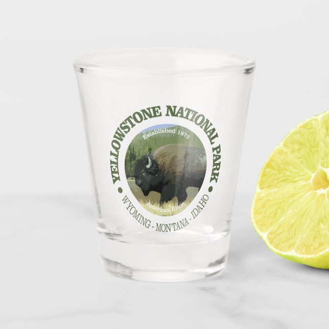 Yellowstone NP (buf) Shot Glass (Front)