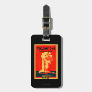 Yellowstone, Old Faithful Advertising Poster Luggage Tag