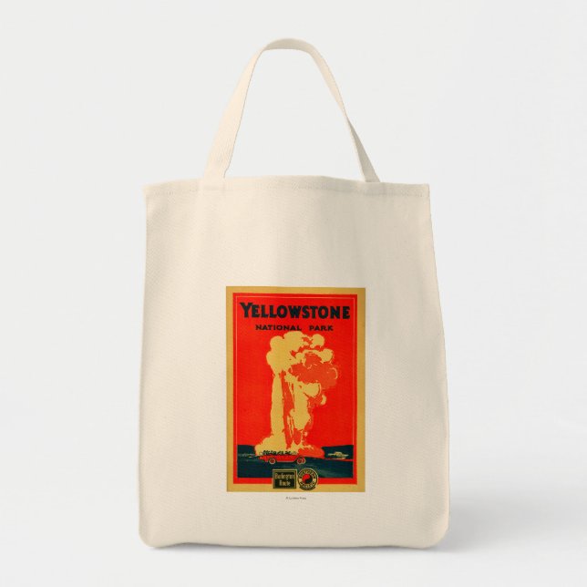 Yellowstone, Old Faithful Advertising Poster Tote Bag (Front)