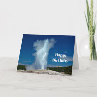 Yellowstone Old Faithful Landscape Photo Birthday