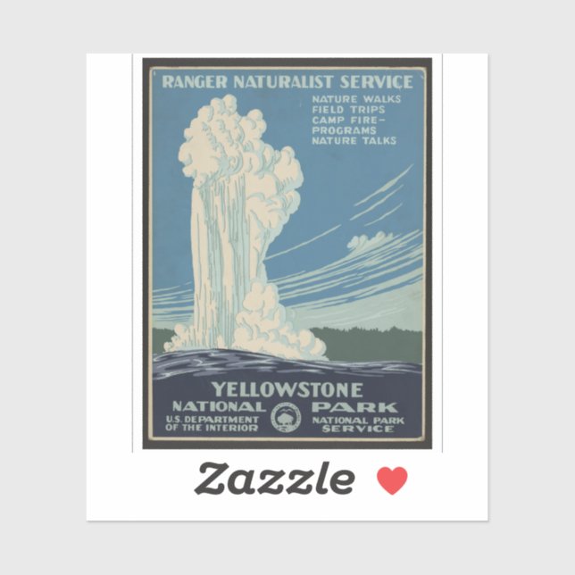 Yellowstone Old Faithful Park Vintage Poster (Sheet)