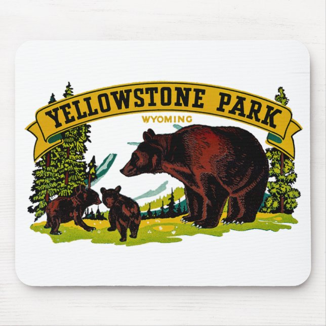 Yellowstone Park Mouse Mat (Front)