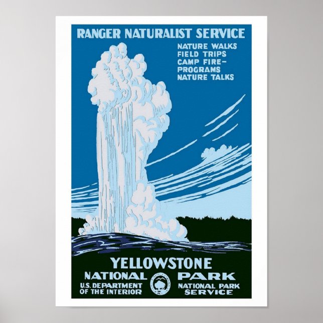 "Yellowstone Park" Vintage WPA Poster (Front)