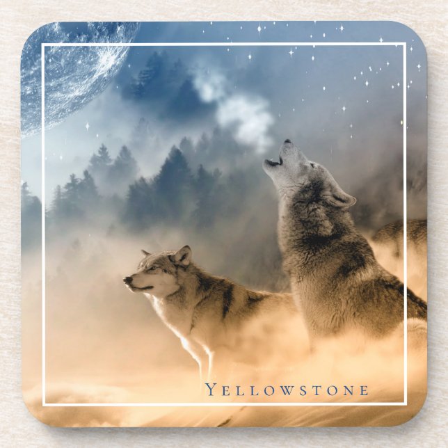 Yellowstone Plastic Coaster-The Wolves  Coaster (Front)
