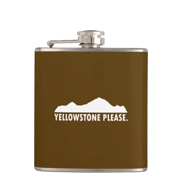 Yellowstone Please Hip Flask (Front)