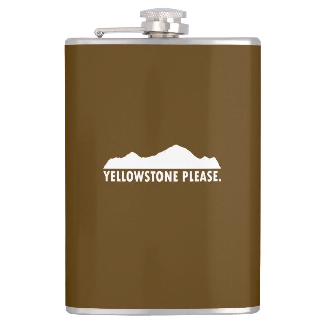 Yellowstone Please Hip Flask (Front)