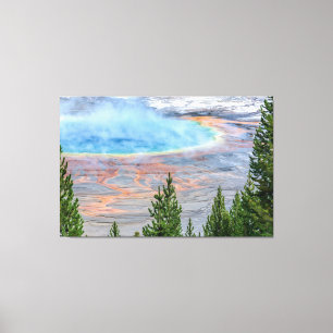   Yellowstone Prismatic Hot Spring Canvas Art