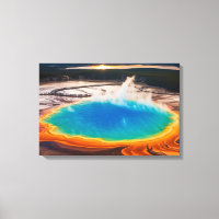   Yellowstone Prismatic Thermal Hot Pot Canvas Art