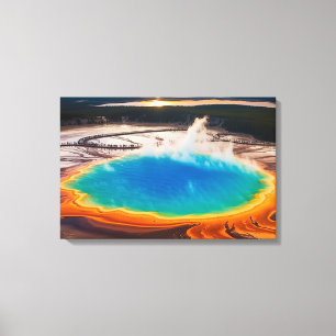 Yellowstone Prismatic Thermal Hot Pot Canvas Art