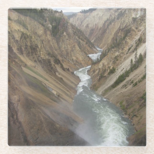 Yellowstone River Glass Coaster (Front)
