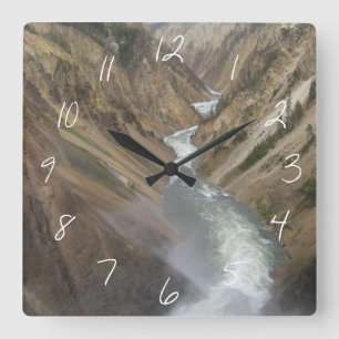 Yellowstone River Square Wall Clock