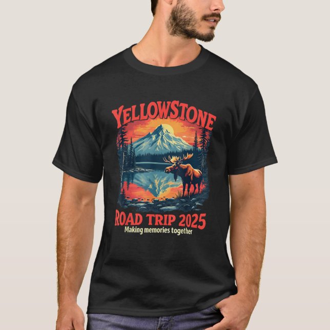 Yellowstone Road Trip 2025 National Park Outdoor F T-Shirt (Front)