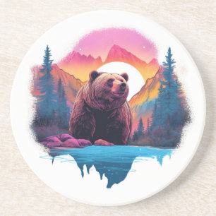 Yellowstone Sandstone Coaster Bear