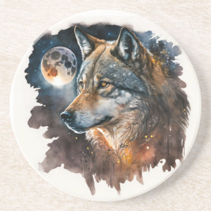 Yellowstone Sandstone Coaster Wolf