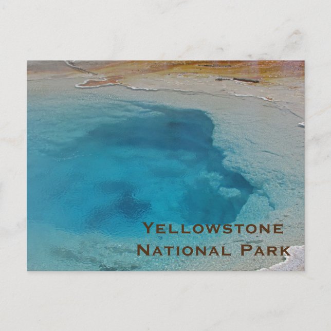 Yellowstone Stunning Blue Pool Photo National Park Postcard (Front)