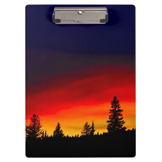 Yellowstone Sunset Clipboard (Front)