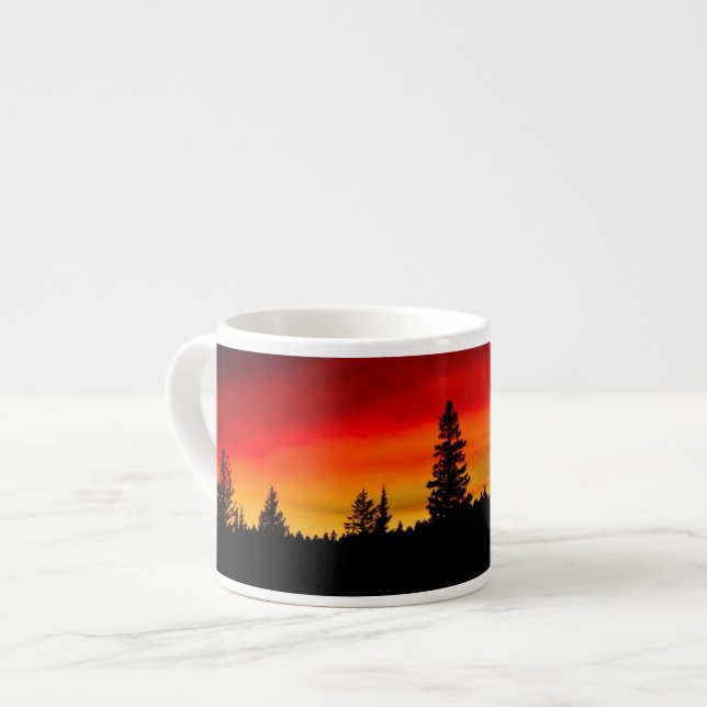 Yellowstone Sunset Espresso Cup (Front Left)