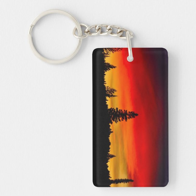 Yellowstone Sunset Key Ring (Front)