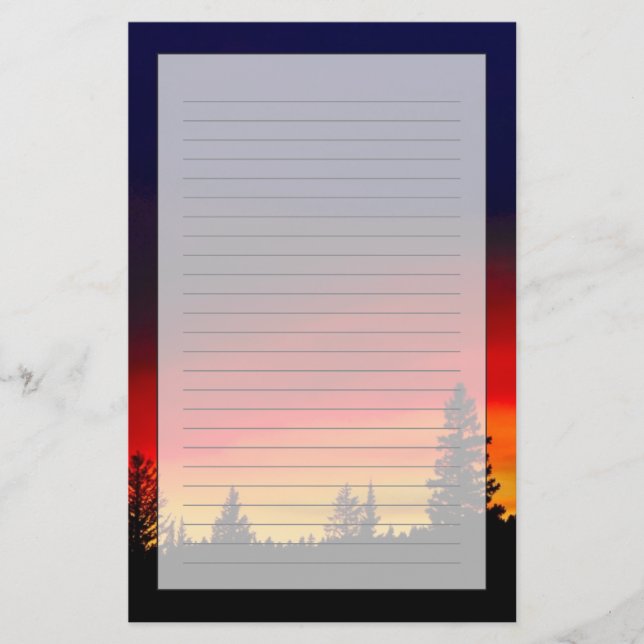Yellowstone Sunset Stationery (Front)