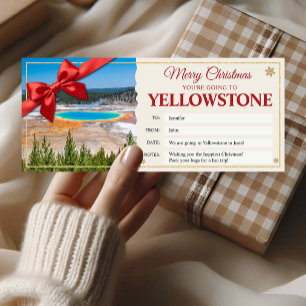 Yellowstone Surprise Trip Gift Ticket Card