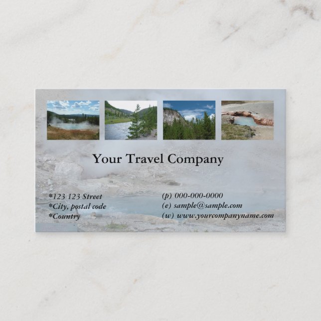 Yellowstone travel agency business card (Front)