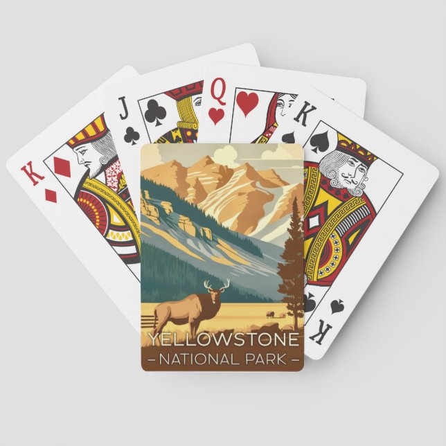 Yellowstone Travel Playing Cards (Back)