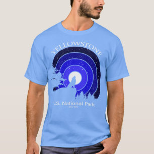 Yellowstone US National Park Wolf Moon T-Shirt