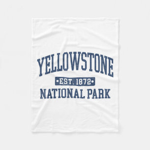 Yellowstone Vintage National Park Sports Design Fleece Blanket