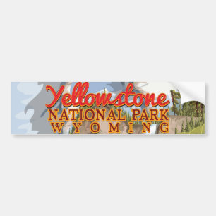 Yellowstone vintage poster bumper sticker