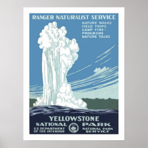 Yellowstone Vintage Travel Poster