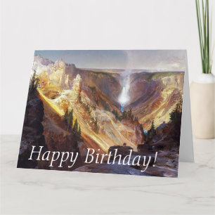 Yellowstone Waterfall Canyon Big Birthday Card