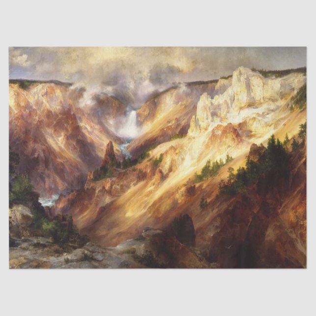 Yellowstone Waterfall River Tissue Paper (Front)