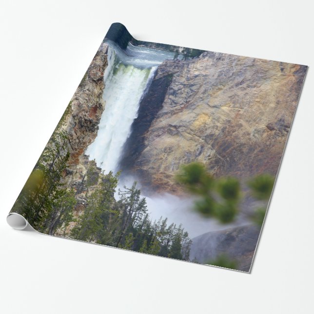 YELLOWSTONE WATERFALL WRAPPING PAPER (Unrolled)