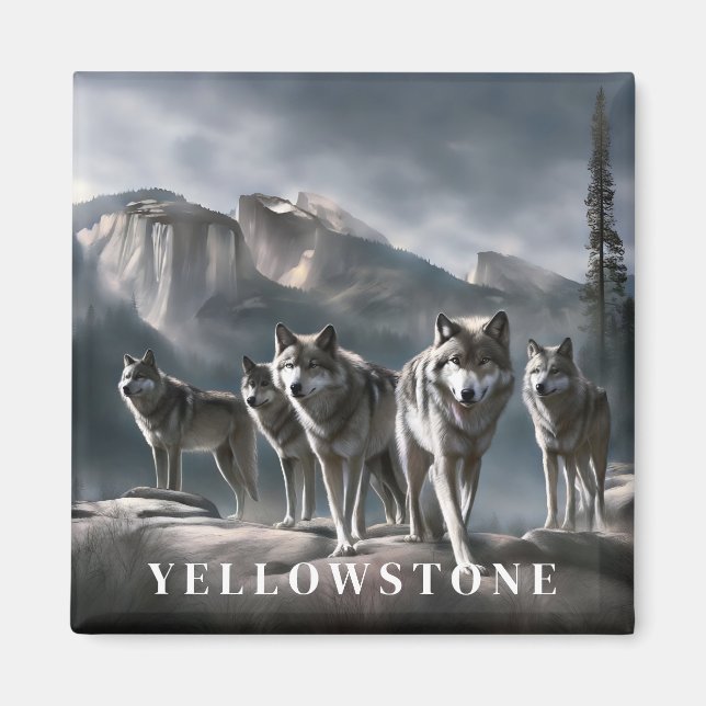Yellowstone Wolf Magnet (Front)