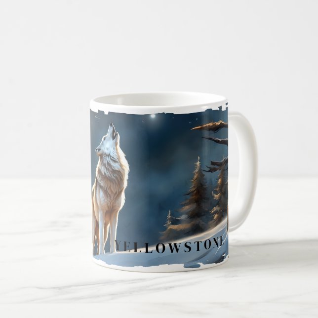 Yellowstone Wolf Mug (Front Right)
