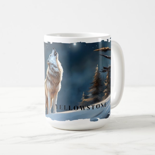 Yellowstone Wolf Mug (Front Right)