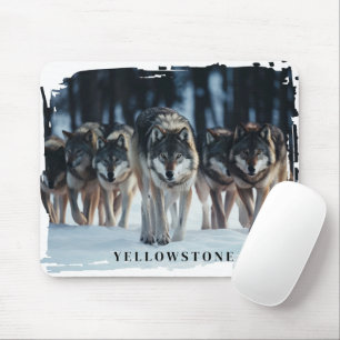 Yellowstone Wolves Mouse Mat