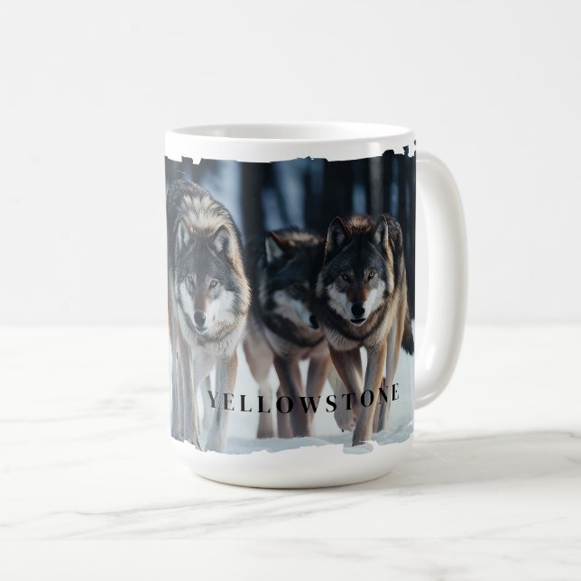 Yellowstone Wolves Mug (Front Right)
