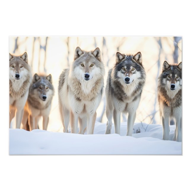 Yellowstone Wolves Photo Print (Front)
