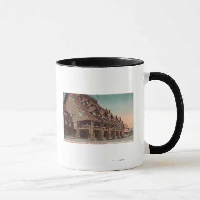 Yellowstone, WY - Entrance of Old Faithful Inn Mug (Right)