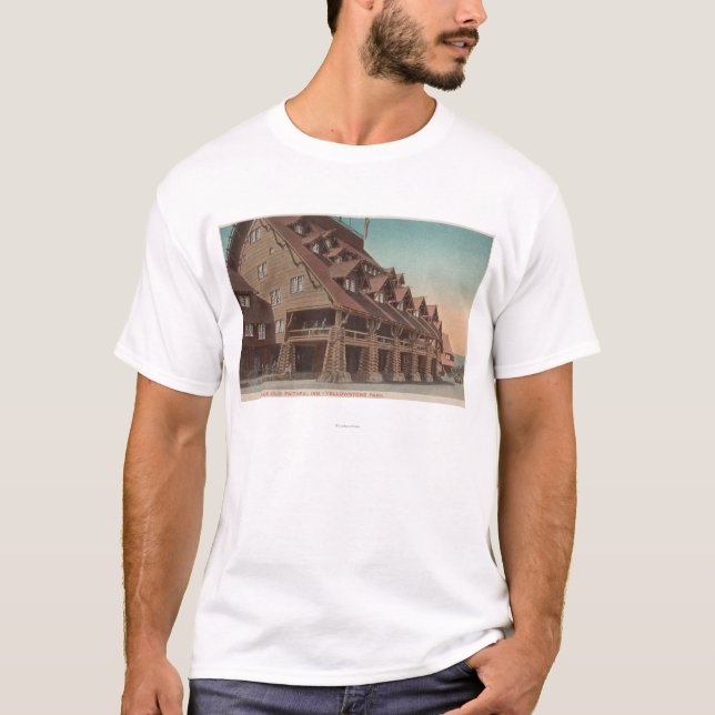 Yellowstone, WY - Entrance of Old Faithful Inn T-Shirt (Front)