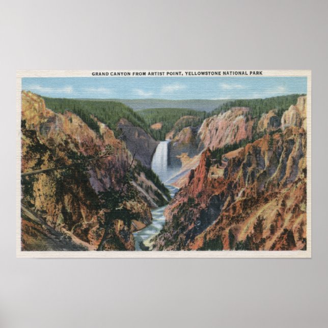 Yellowstone, WYfrom Artist's Point Poster (Front)