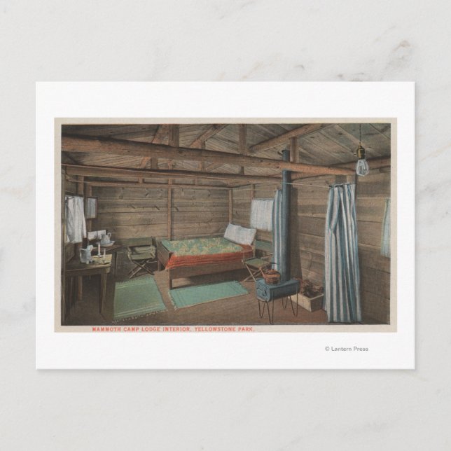 Yellowstone, WYInterior View of Mammoth Camp Postcard (Front)