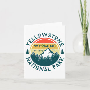 Yellowstone Wyoming Nature Hiking Outdoors Travel Card