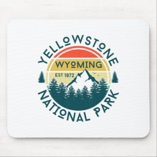 Yellowstone Wyoming Nature Hiking Outdoors Travel Mouse Mat